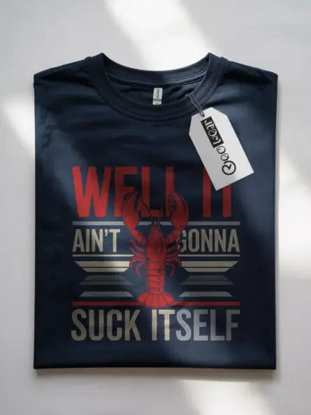 Navy funny lobster t-shirt – seafood enthusiast shirt