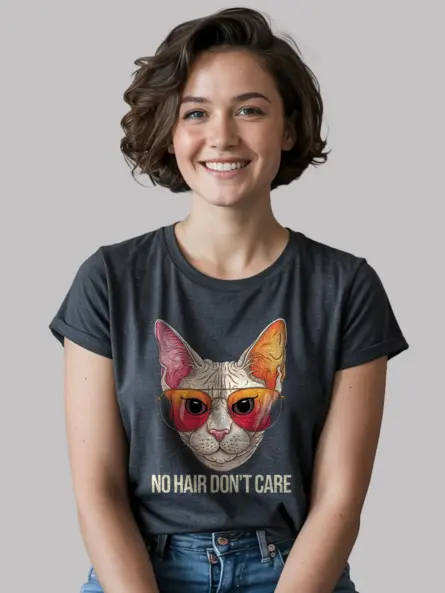 Dark heather funny sphynx cat shirt – sphynx cat lover gift
