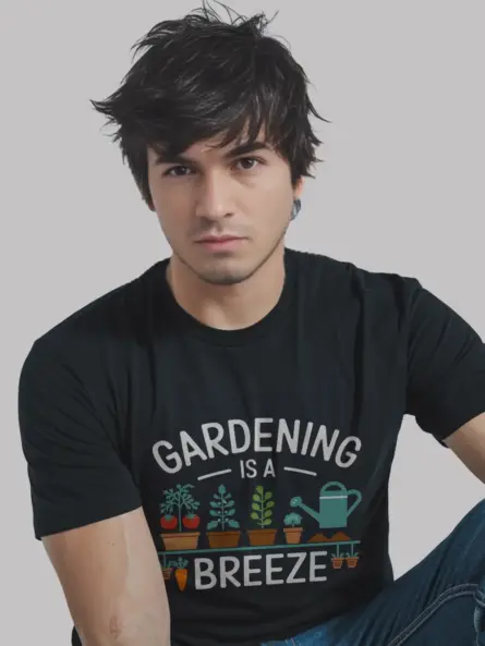 Gardening is a breeze shirt in black – funny garden lover tee