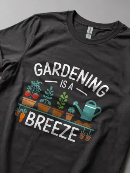 Dark heather gardening is a breeze shirt – backyard gardener t-shirt
