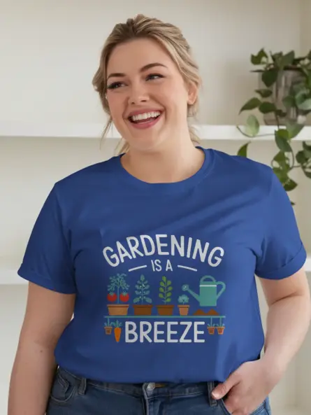 Royal blue gardening is a breeze shirt – nature hobby tee