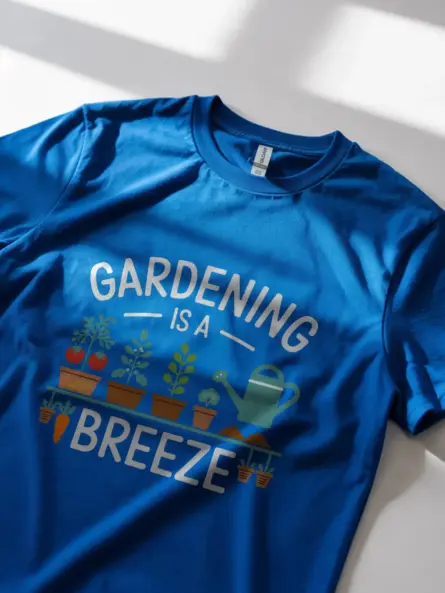 Royal blue gardening is a breeze shirt – nature hobby tee