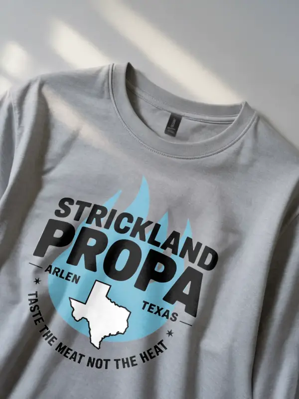 grey strickland propane vintage tee backyard cookout shirt