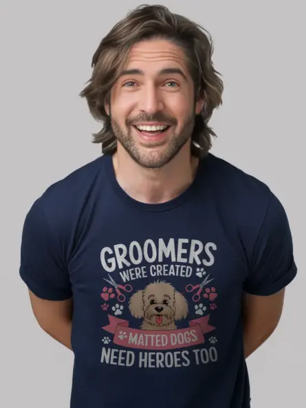 Navy groomers need heroes too shirt – funny pet groomer gift