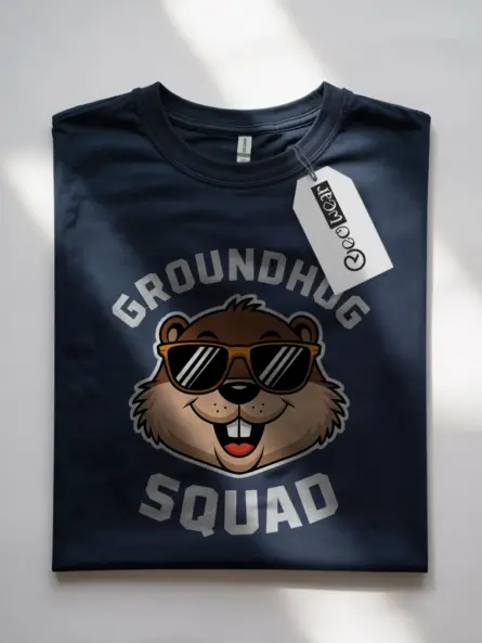 Navy groundhog squad shirt – happy groundhog day tee