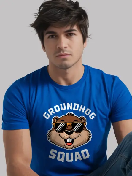 Royal blue groundhog squad shirt – cute groundhog squad t-shirt