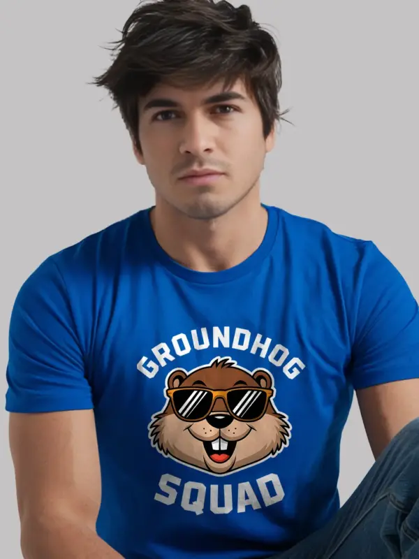 Royal blue groundhog squad shirt – cute groundhog squad t-shirt