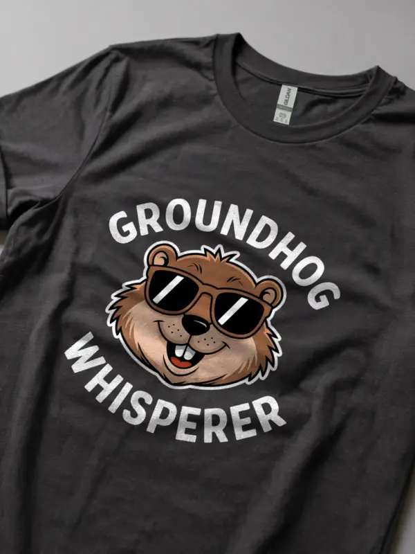 Dark heather groundhog whisperer shirt – animal lover tee