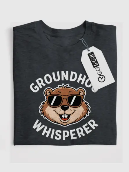 Dark heather groundhog whisperer shirt – animal lover tee