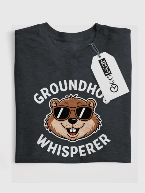 Dark heather groundhog whisperer shirt – animal lover tee