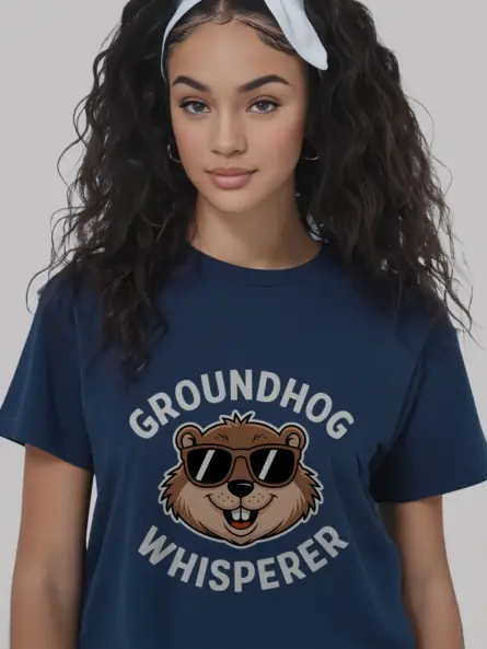 Navy groundhog whisperer shirt – groundhog day shirt