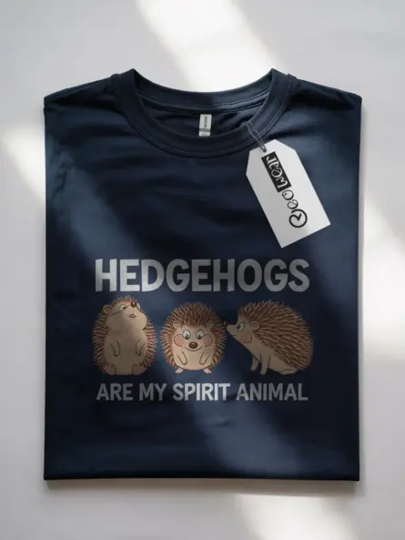 Navy hedgehog lover shirt – funny hedgehog t-shirt