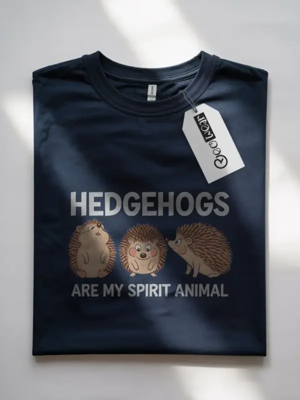 Navy hedgehog lover shirt – funny hedgehog t-shirt