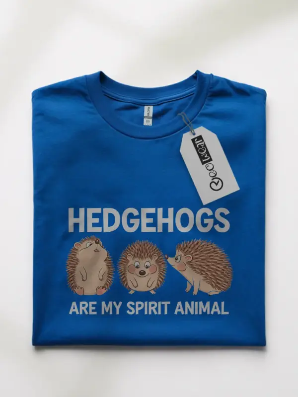 Royal blue hedgehog lover shirt – cute nature lover tee