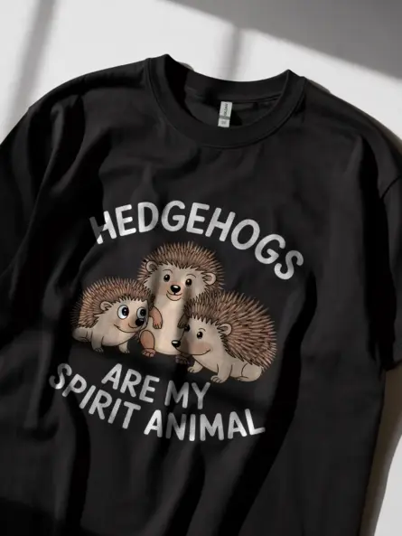 Hedgehogs Spirit Animal Shirt in Black – Funny Pet Lover Tee