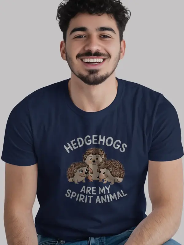 Navy hedgehogs spirit animal shirt – animal lover t-shirt