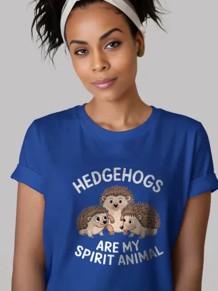 Royal blue hedgehogs spirit animal shirt – funny hedgehog tee
