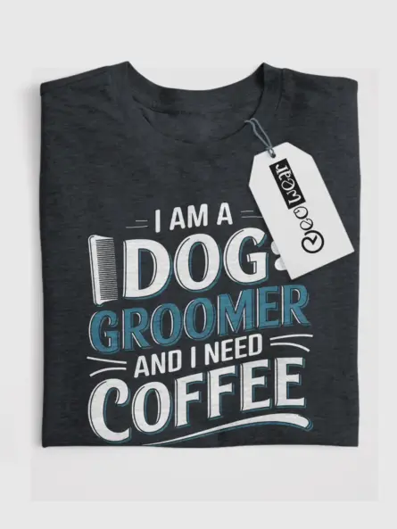 Dark heather i am a dog groomer and i need coffee shirt – dog groomer gift