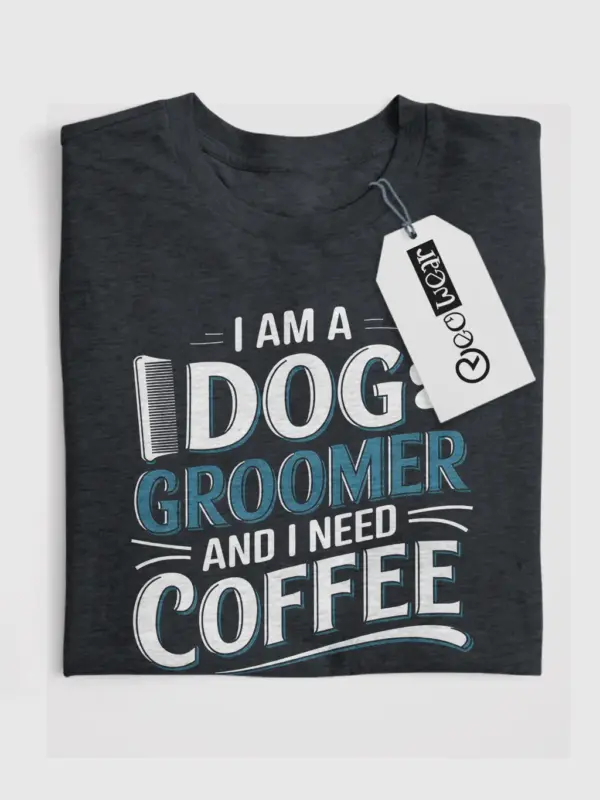Dark heather i am a dog groomer and i need coffee shirt – dog groomer gift