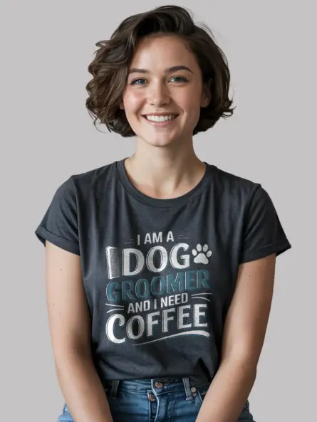 Dark heather i am a dog groomer and i need coffee shirt – dog groomer gift
