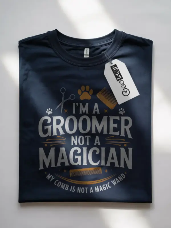Navy i am a groomer not a magician shirt – groomer life shirt