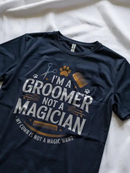 Navy i am a groomer not a magician shirt – groomer life shirt