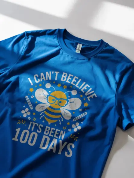 Royal blue bee classroom shirt – school milestone shirt