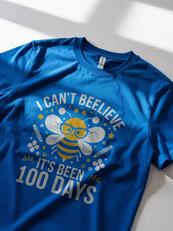 Royal blue bee classroom shirt – school milestone shirt