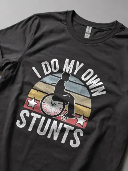 Dark heather i do my own stunts shirt – stuntman gift