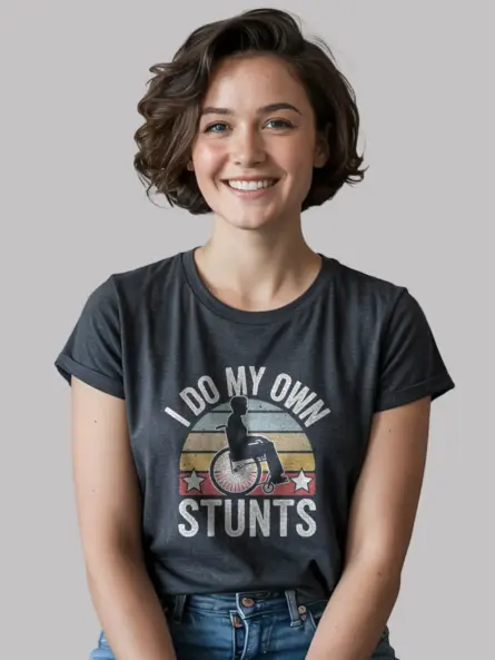 Dark heather i do my own stunts shirt – stuntman gift
