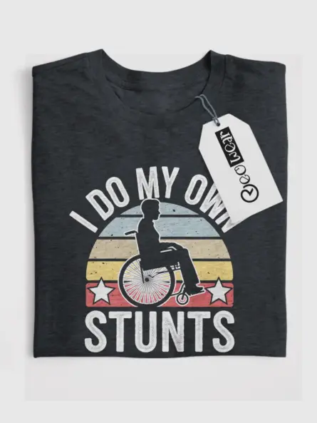 Dark heather i do my own stunts shirt – stuntman gift