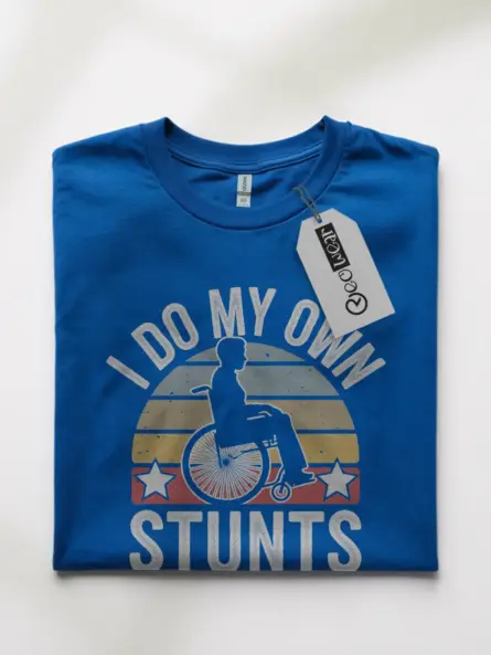 Royal blue i do my own stunts shirt – injury hand wrist tee