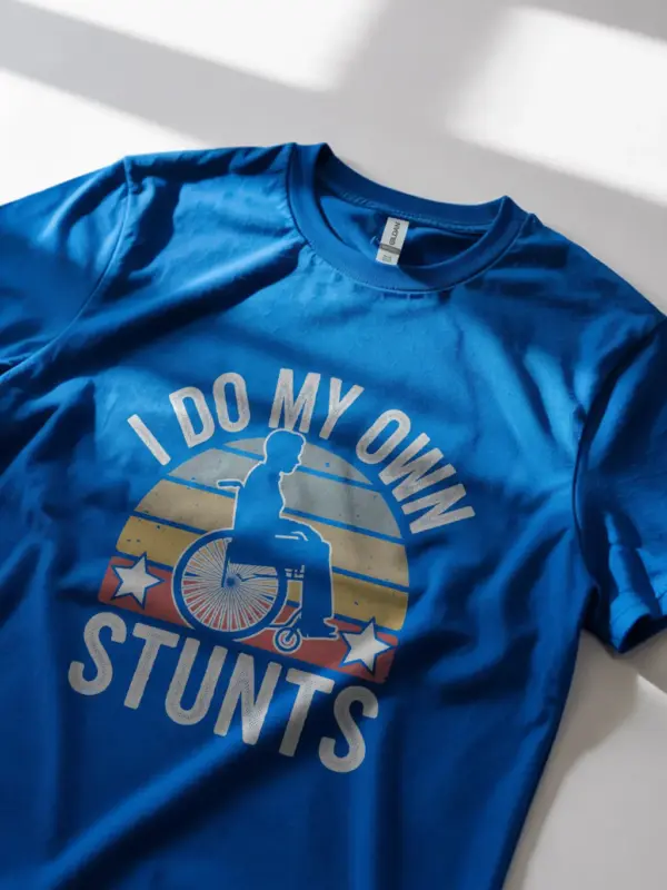 Royal blue i do my own stunts shirt – injury hand wrist tee