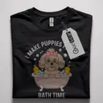 I make puppies pretty dog groomer shirt