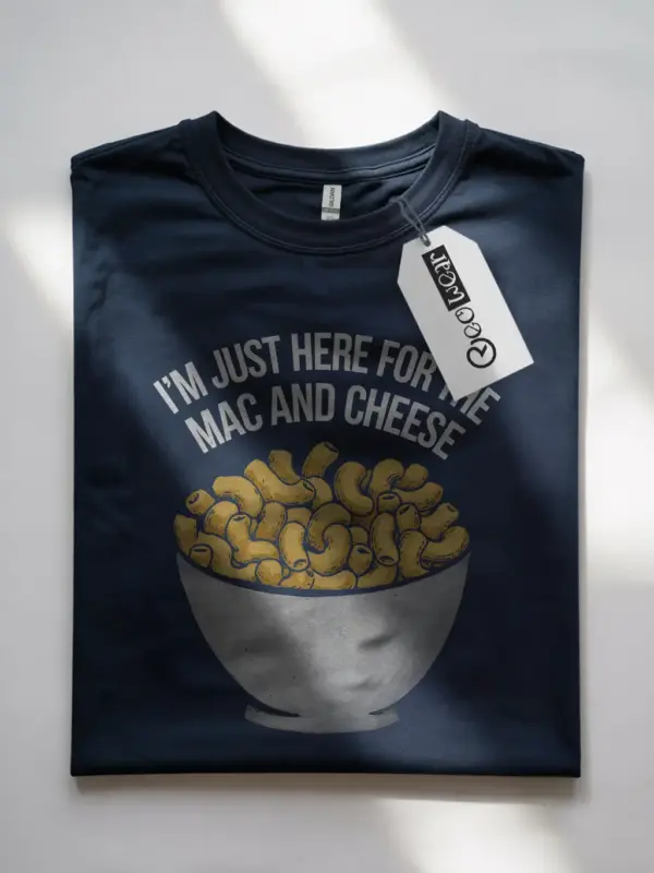 Navy i'm just here for the mac and cheese shirt – comfort food shirt