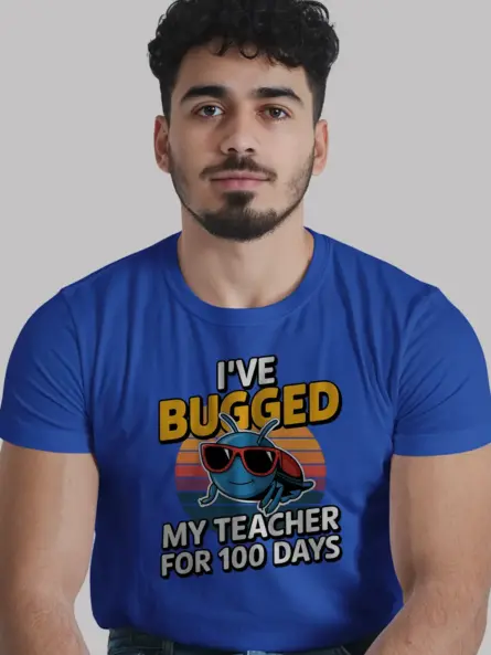 Royal blue 100 days of school shirt – student gift for teacher