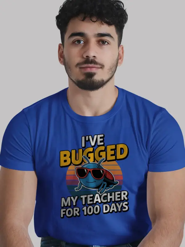 Royal blue 100 days of school shirt – student gift for teacher