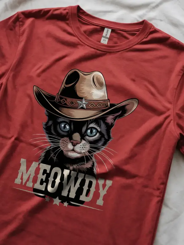 Red javanese cat meowdy shirt – funny pet cat tee