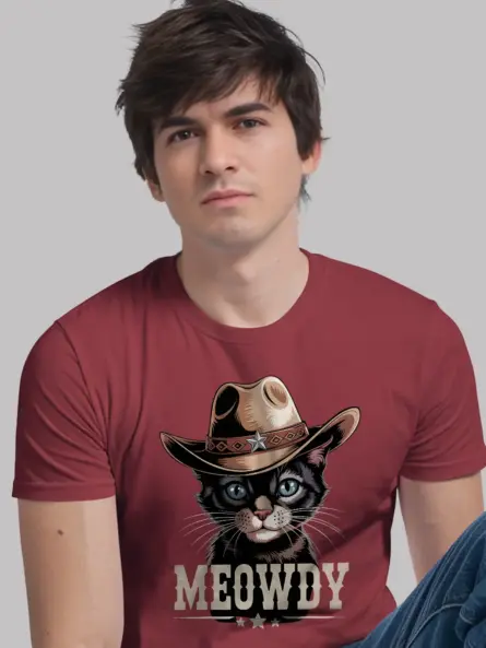 Red javanese cat meowdy shirt – funny pet cat tee