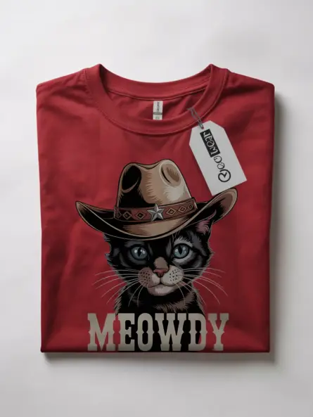 Red javanese cat meowdy shirt – funny pet cat tee