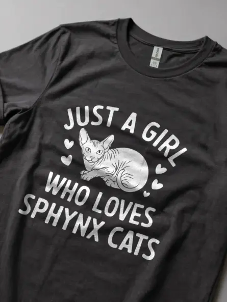 Dark heather just a girl who loves sphynx cats shirt – pet cat shirt