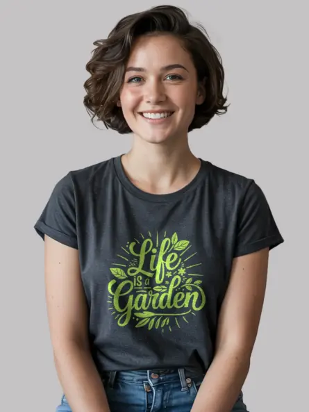 Dark Heather Garden Life Shirt – Nature Lover Tee