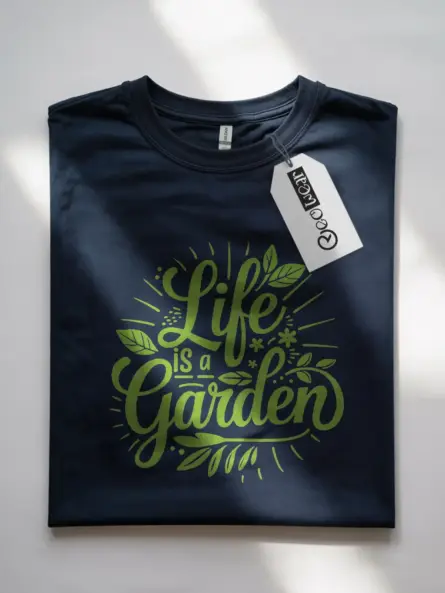 Navy Gardening Shirt – Life Is a Garden Plant Tee