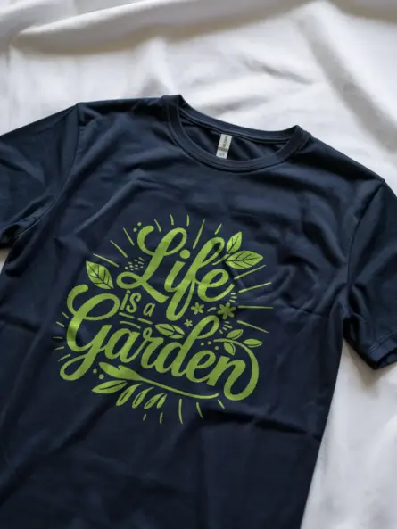 Navy Gardening Shirt – Life Is a Garden Plant Tee