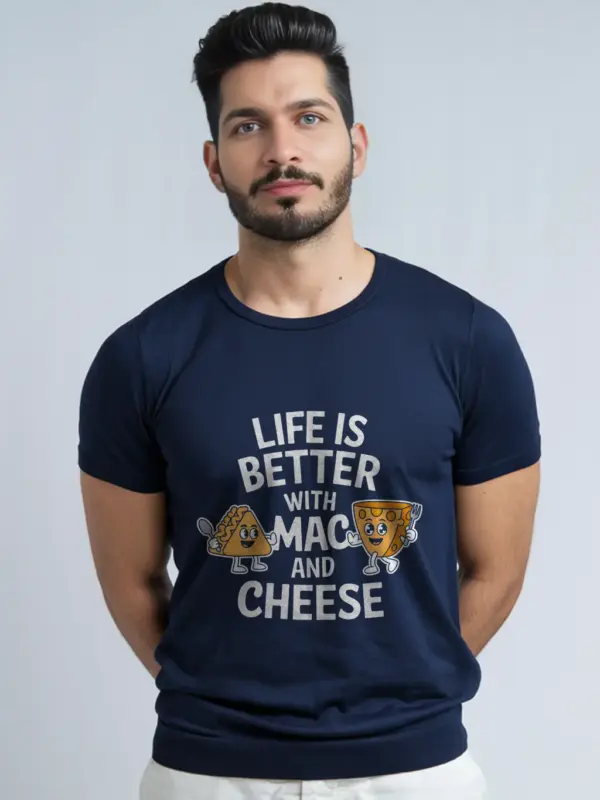 Navy life is better with mac and cheese shirt – comfort food t-shirt