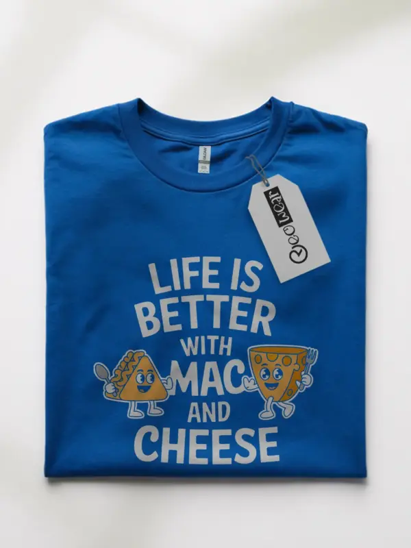 Royal blue life is better with mac and cheese shirt – cheese lover gift
