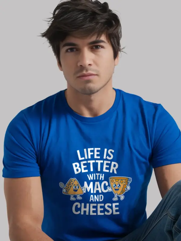 Royal blue life is better with mac and cheese shirt – cheese lover gift