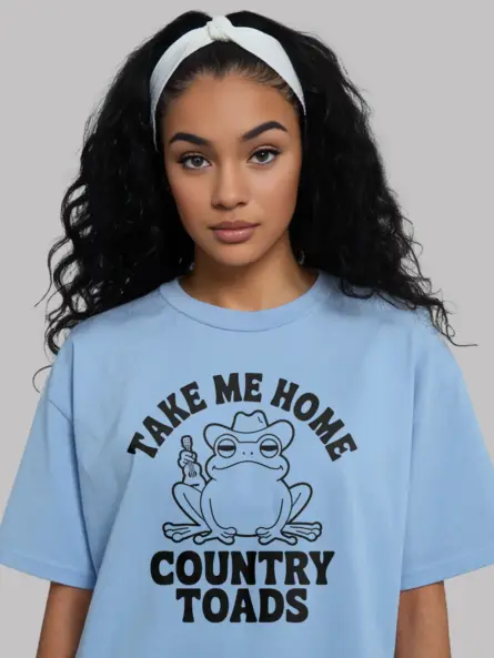 light blue country toads take me home shirt for frog lovers