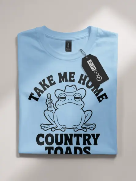 funny country music frog t-shirt