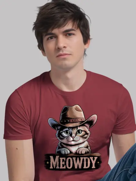 Red manx cat meowdy shirt – pet cat mom dad tee